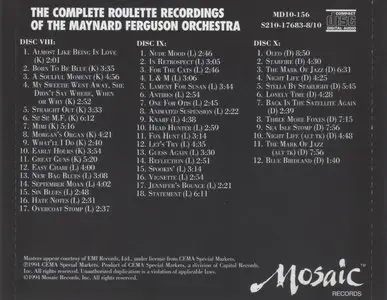 Maynard Ferguson - The Complete Roulette Recordings Of The Maynard Ferguson Orchestra (1958-1962) {10CD Set Mosaic MD10-156}