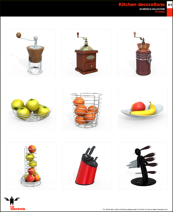 10ravens: 3D Models collection 013 Kitchen decorations 01
