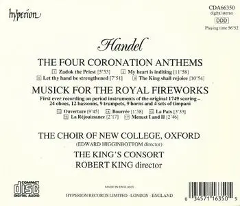 Robert King - Handel: Music for the Royal Fireworks, Four Coronation Anthems (1989)