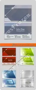 Gloss business cards vector