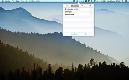 Notions Menu Bar Task Manager v1.1.2 Mac OS X
