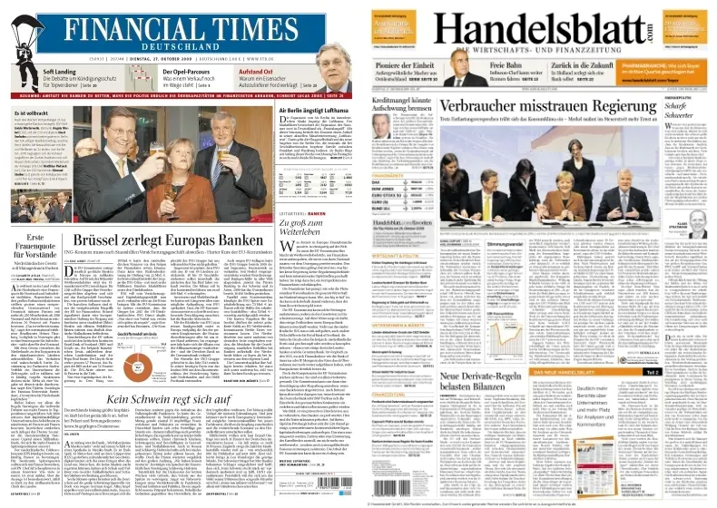 Handelsblatt & FinancialTimesDeutschland vom 27.10.2009