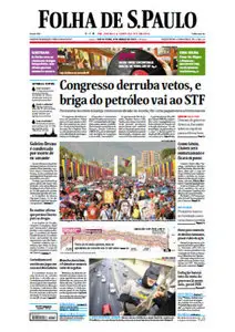 Jornal Folha de São Paulo - 8 de março de 2013 - Sexta