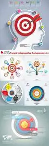 Vectors - Target Infographics Backgrounds 14