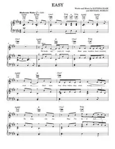 Easy - Natasha Bedingfield, Rascal Flatts, Rascal Flatts feat. Natasha Bedingfield (Piano-Vocal-Guitar)