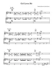 Girl Loves Me - David Bowie (Piano-Vocal-Guitar (Piano Accompaniment))