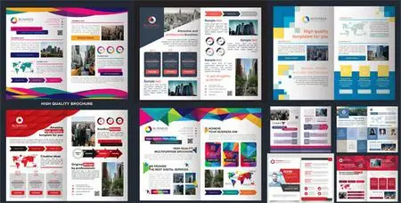 Professional Business Brochures - Vector Templates Collection
