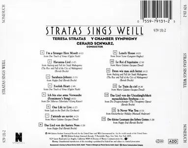 Teresa Stratas, Y Chamber Symphony, Gerard Schwarz ‎- Stratas Sings Weill (1986)