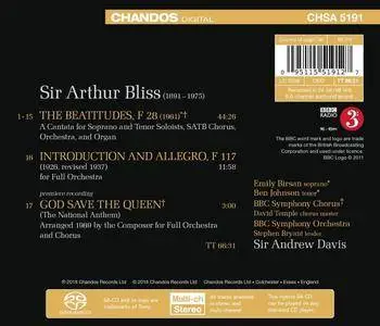 Ben Johnson, Emily Birsan, Sir Andrew Davis - Bliss: The Beatitudes, Introduction and Allegro & God Save the Queen (2018)
