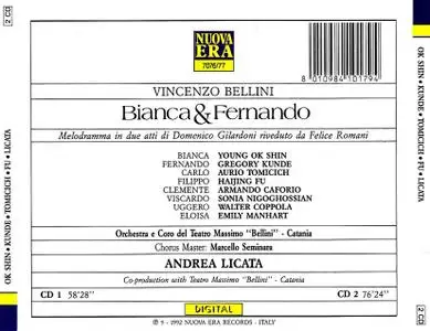 Andrea Licata, Orchestra e Coro del Teatro Massimo 'Bellini' - Bellini: Bianca & Fernando (1992)