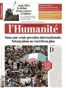 L'Humanité Du Lundi 04 Août 2014