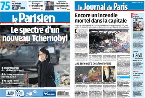 LE PARISIEN + cahier Paris (Mardi 15 mars 2011)