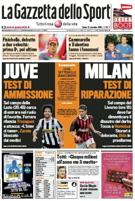 La Gazzetta dello Sport (12-09-09)
