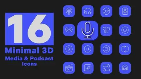 Minimal 3D - Media & Podcast Icons 51810706