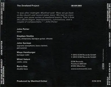 The Dowland Project - Night Sessions (2013) {ECM 2018}