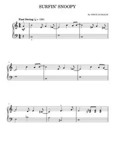 Surfin' Snoopy - Lee Mendelson, Vince Guaraldi (Easy Piano)