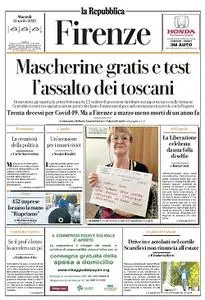 la Repubblica Firenze - 21 Aprile 2020