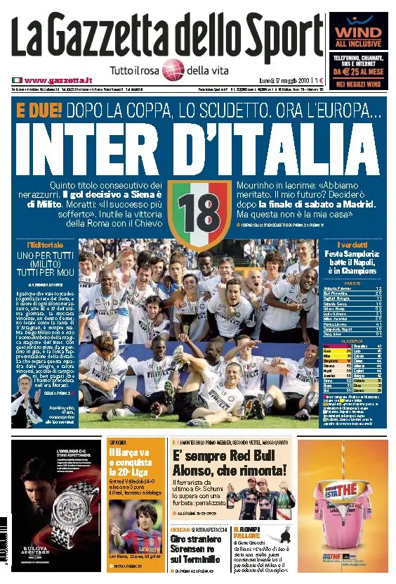 La Gazzetta dello Sport (17-05-10)
