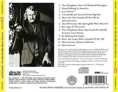 Richard Brautigan - Listening To Richard Brautigan (1970) {2005 Collector's Choice} **[RE-UP]**