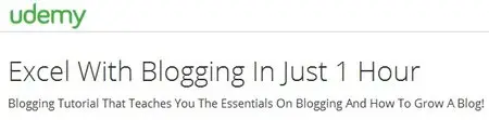 Excel With Blogging In Just 1 Hour