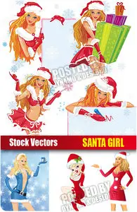 Stock Vectors - Santa girl
