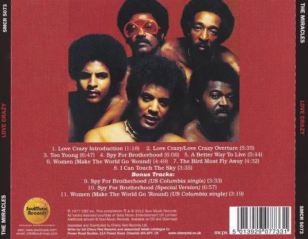 The Miracles - Love Crazy (1977) {Soul Music Records}