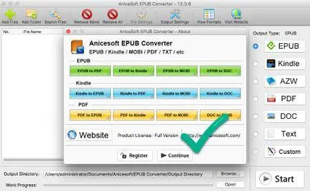 AniceSoft EPUB Converter for Mac v13.3.6