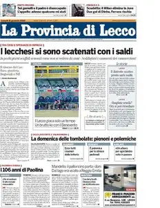 LA PROVINCIA DI LECCO 11 GENNAIO 2010