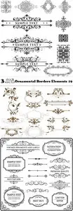 Vectors - Ornamental Borders Elements 19