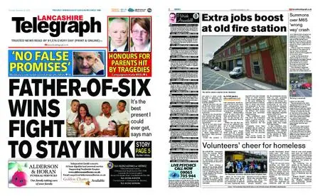 Lancashire Telegraph (Blackburn, Darwen, Hyndburn, Ribble Valley) – December 29, 2018