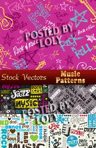 Patterns of music - Stock Vector