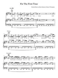 For the first time - The Script (Piano-Vocal-Guitar (Piano Accompaniment))