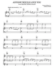 Anyone Would Love You - Harold Rome (Piano-Vocal-Guitar)