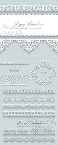 Paper Lace Backgrounds Vector