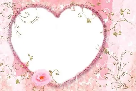 Pink Heart Frame for Photoshop
