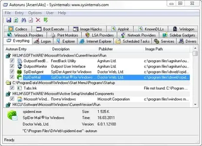 Portable AutoRuns 10.07