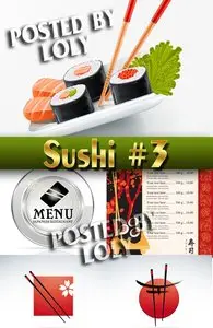 Sushi Menu #3 - Stock Vector