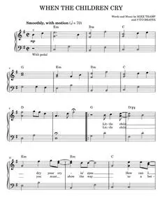 When the children cry - White Lion (Easy Piano)