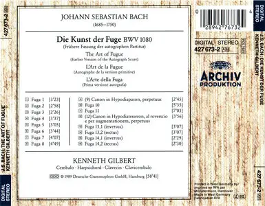 Kenneth Gilbert - Johann Sebastian Bach: Die Kunst der Fuge (1989)