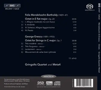 Gringolts Quartet, Meta4 - Felix Mendelssohn, George Enescu: Octets (2020)