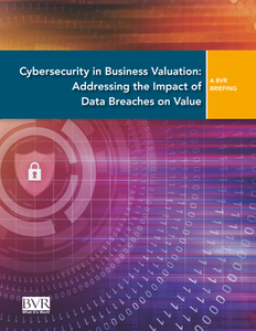 Cybersecurity in Business Valuation : Addressing the Impact of Data Breaches on Value (A BVR Briefing)