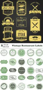 Vectors - Vintage Restaurant Labels