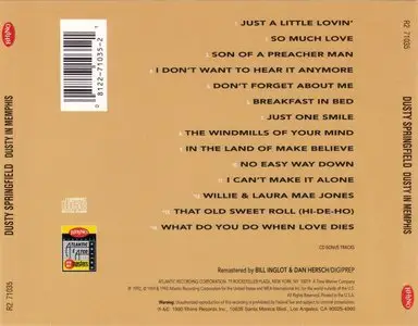 Dusty Springfield - Dusty In Memphis (1969) (Rhino 1992) *Re-Up - New Rip*