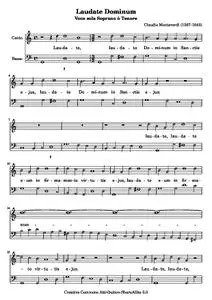 MonteverdiC - Laudate Dominum, Motet for Soprano or Tenor