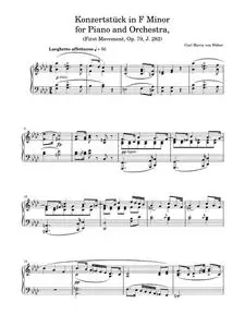 Konzertstuck in F Minor for Piano and Orchestra, First Movement, Op. 79, J. 282 - Carl Maria von Web (Piano Solo)