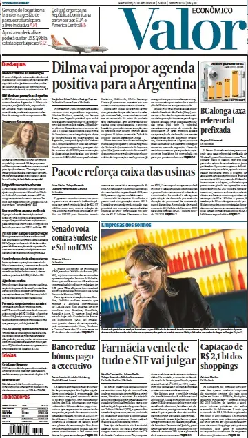 Jornal Valor Econômico em PDF, Quarta, 24 de Abril de 2013