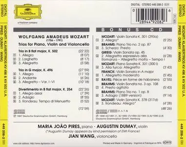 Maria-Joao Pires, Augustin Dumay, Jian Wang - Mozart: Piano Trios K. 496 & K. 502 (1997)