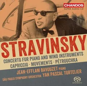 Bavouzet - Stravinsky: Concerto for Piano and Wind Instruments; Capriccio; Movements; Pétrouchka (2015)
