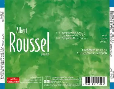 Christoph Eschenbach, Orchestre de Paris - Albert Roussel: Symphonies Nos. 1 & 4 (2007)