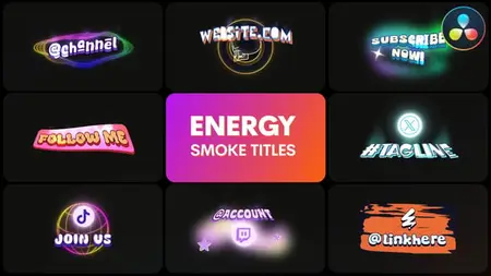 Energy Smoke Titles | DaVinci Resolve 58028910